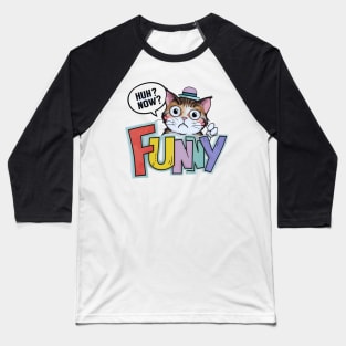 Confused Cat Baseball T-Shirt